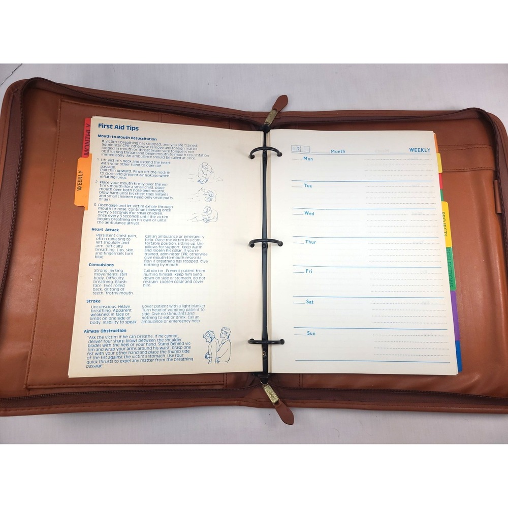 DOONEY & BOURKE All Weather Leather 3 Ring Binder Planner Organizer - Picture 11 of 16